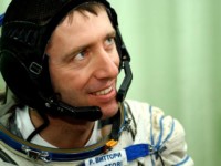 Roberto getting ready for one of our many training runs in the Soyuz sim.